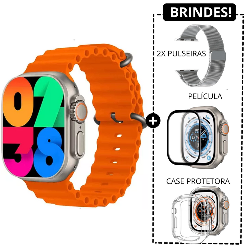 SMARTWATCH U9 ULTRA PLUS 49MM + BRINDES